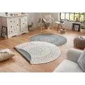 Dywan Twin 200cm Porto Grey Cream dwustronny okrągły do wnętrz i na zewnątrz - 3