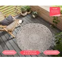 Dywan Nora 100cm Lilja Linen dwustronny okrągły do wnętrz i na zewnątrz - 4