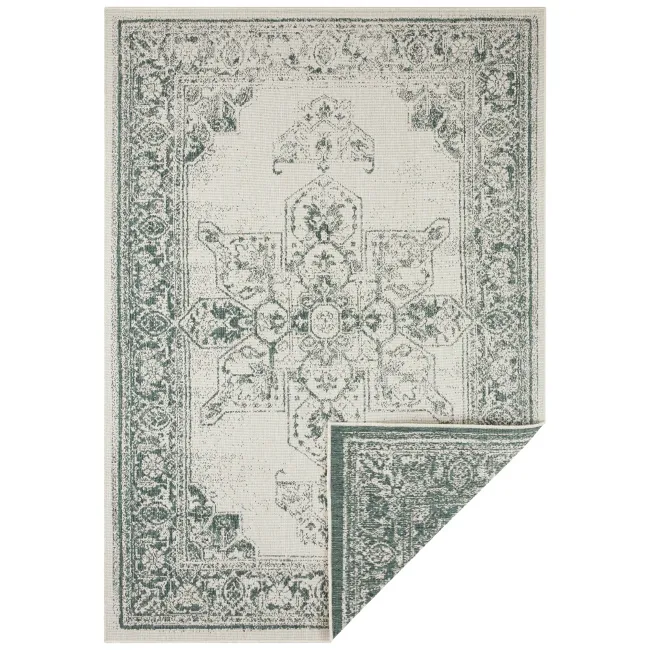 Dywan Twin Supreme 120x170cm Borbon Green Cream dwustronny do wnętrz i na zewnątrz