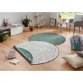 Dywan Twin 140cm Bali Green Cream okrągły do wnętrz i na zewnątrz - 4