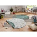 Dywan Twin 200cm Bali Green Cream okrągły do wnętrz i na zewnątrz - 5