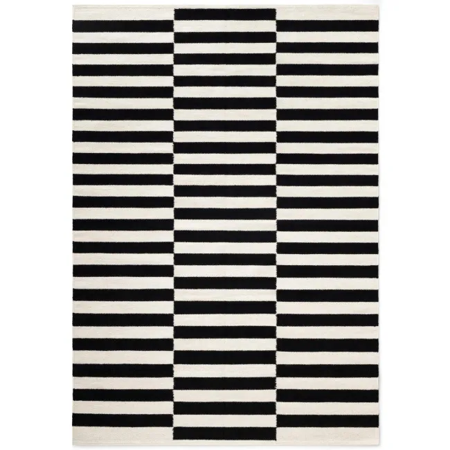 Dywan Vika 160x230cm Black Natural White 100% wełna