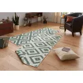 Dywan Twin 80x250cm Malta Green Cream dwustronny do wnętrz i na zewnątrz - 3