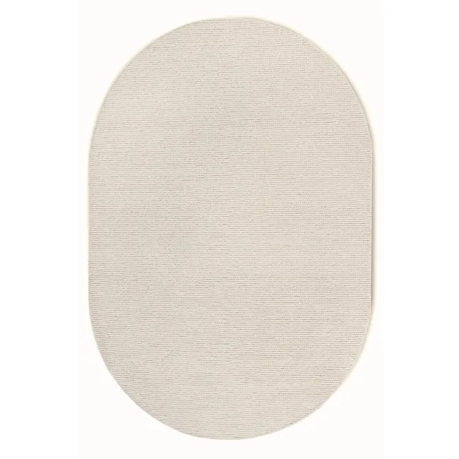 Dywan Francois 160x230cm Nature White owalny 100% wełna