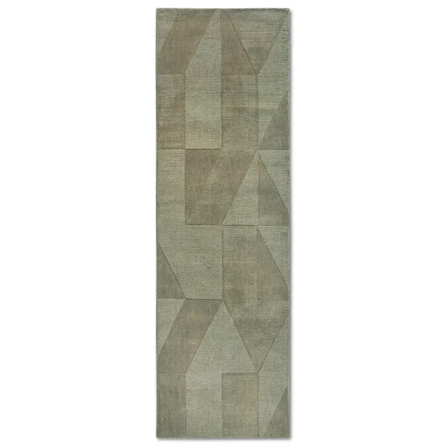 Dywan Ursule 80x250cm Green 100% wełna