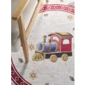 Dywan Toy's Delight 160cm Christmas Train Cream Red okrągły - 4