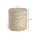 Pufa Looma 40cm Natural Greige 100% juta - 9