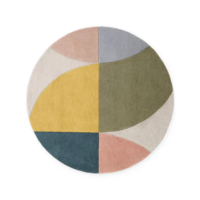 Dywan Westminster 160cm Savile Cream Multicolor okrągły 100 proc. wełna