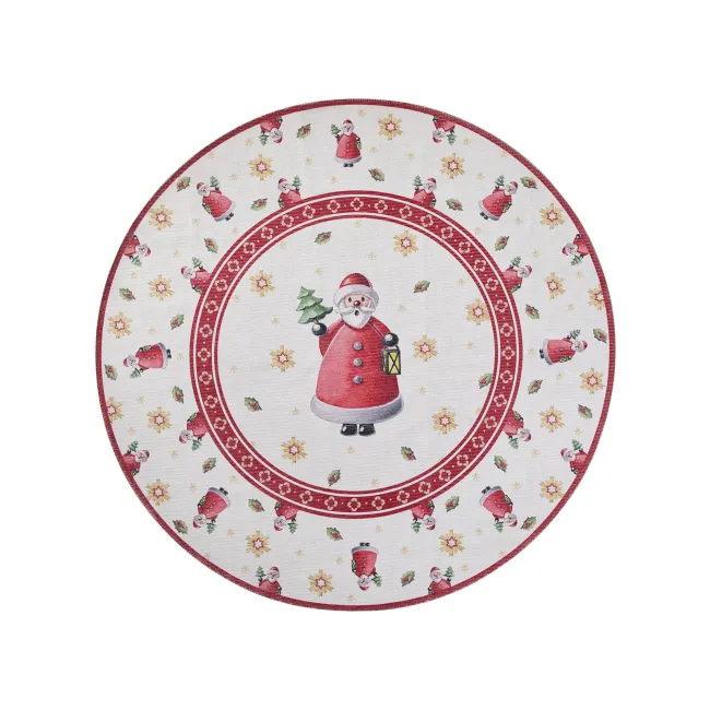 Dywan Toy's Delight 160cm Santa Claus Cream Red okrągły