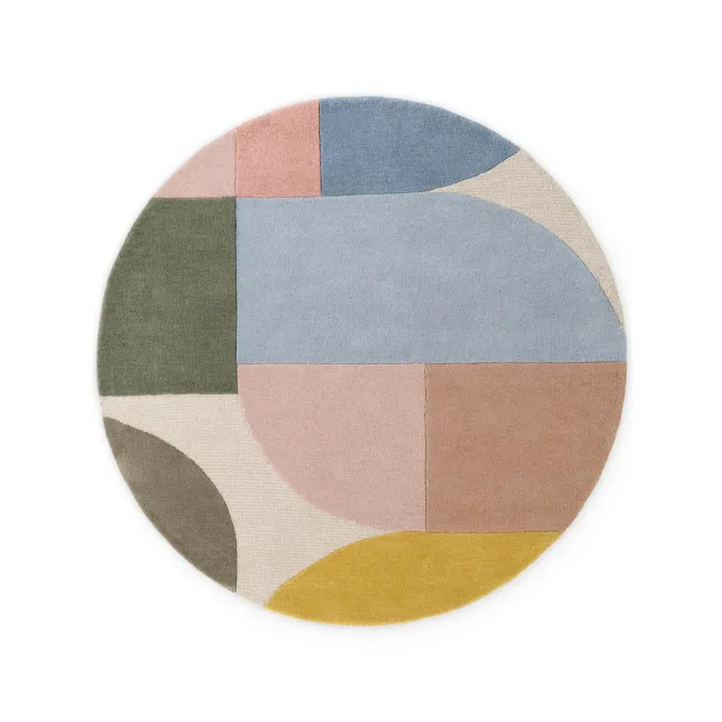 Dywan Westminster 200cm Piccadilly Cream Multicolor okrągły 100 proc. wełna