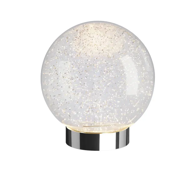 Kula śnieżna LED Glamour Silver 18cm, 8lm, 2300K