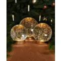 Kula śnieżna LED Glamour Gold 18cm, 8lm, 2300K - 2