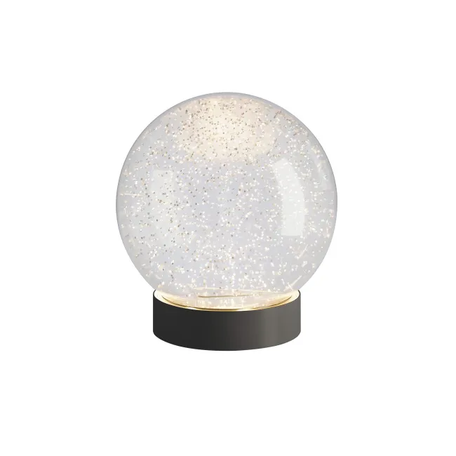 Kula śnieżna LED Glamour Black 15cm 8lm, 2300K