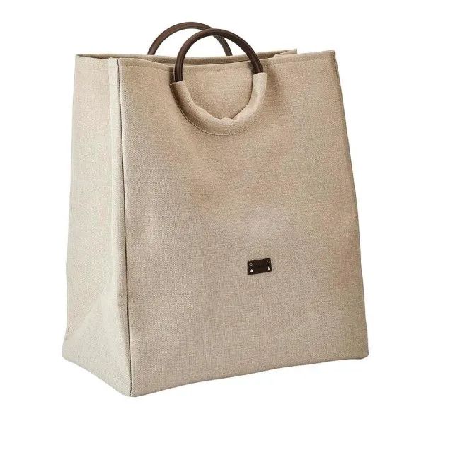 Kosz na pranie Jada 60x50x30cm 85l dwukomorowy Almond