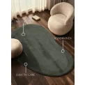 Dywan Kivi 125x200cm Natural Green organicznie owalny - 3