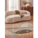 Dywan Arteo 160cm Cream Pink 100% wełna okrągły - 11