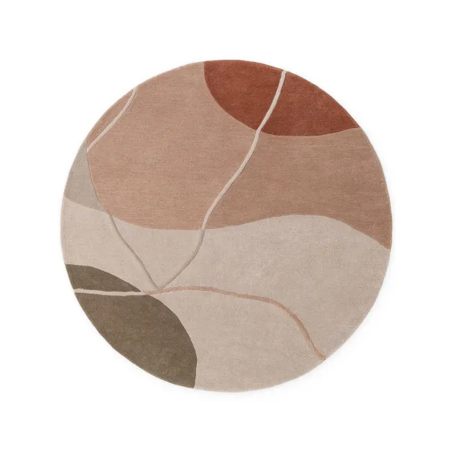 Dywan Arteo 200cm Cream Pink 100% wełna okrągły