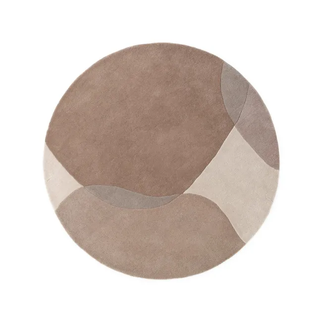 Dywan Ovia 200cm Cream Beige 100% wełna okrągły
