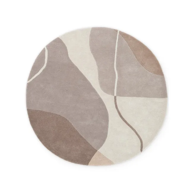 Dywan Virelle 160cm Cream Beige 100% wełna okrągły