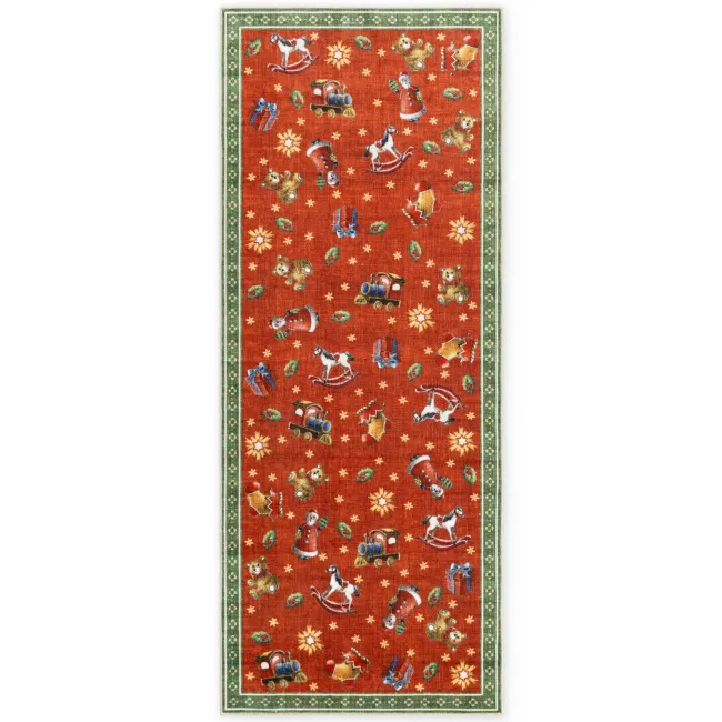 Dywan Toys Delight 80x200cm Nostalgic Noel Red Green