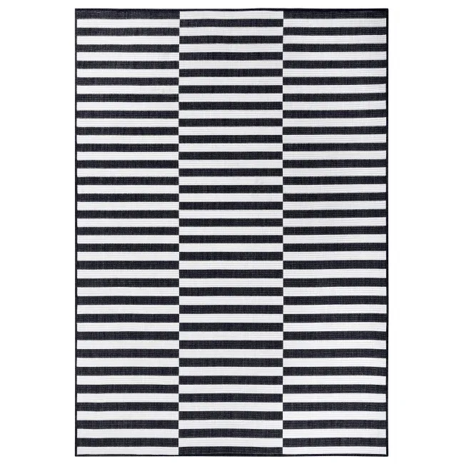 Dywan Viela 240x340cm Black White dwustronny do wnętrz i na zewnątrz