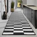 Dywan Viela 80x200cm Black White dwustronny do wnętrz i na zewnątrz - 7