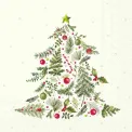 Serwetki 25x25cm Christmas Branches Tree Light Green 20szt. - 1