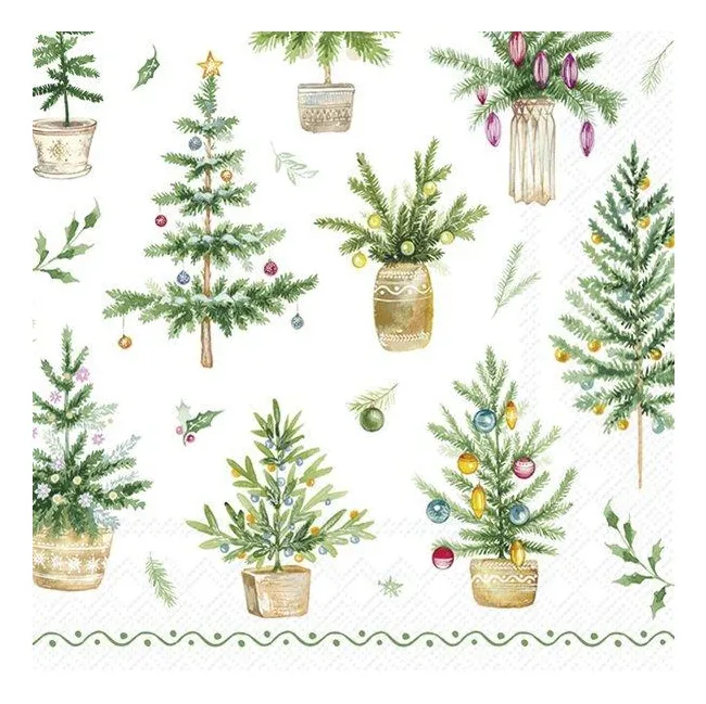 Serwetki 25x25cm Festive Holidays Green 20szt.