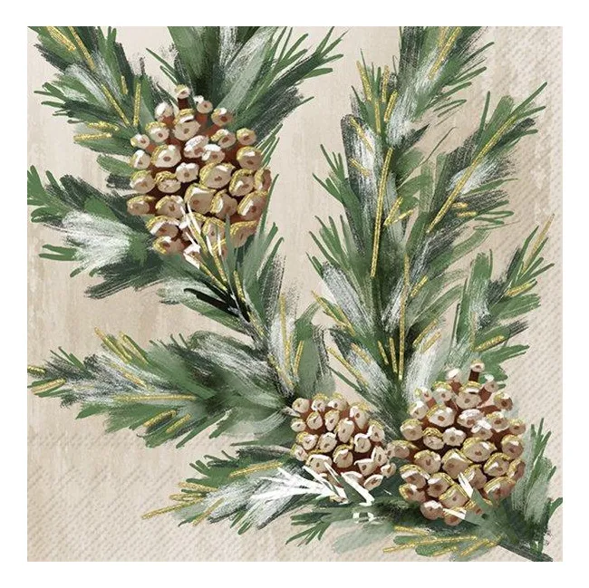 Serwetki 25x25cm Gilded Swag Cream 20szt.
