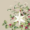 Serwetki 25x25cm Silent Christmas Star Linen 20szt. - 1