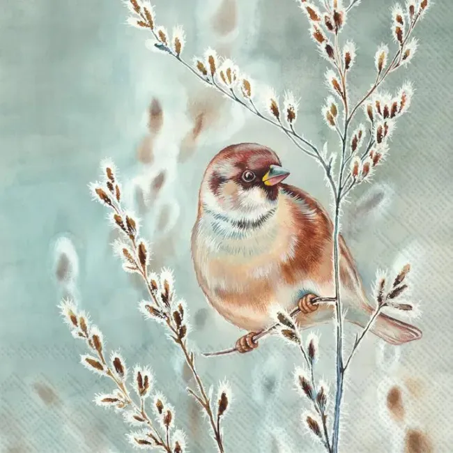 Serwetki 25x25cm Winter Melody Blue Green 20szt.