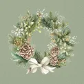 Serwetki 25x25cm Wreath of the Forest Green 20szt. - 1