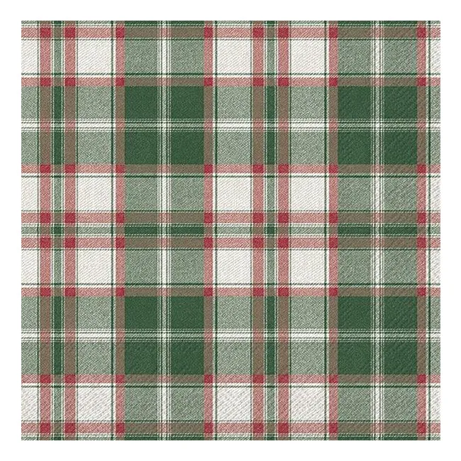 Serwetki 33x33cm Check Green Red 20szt.