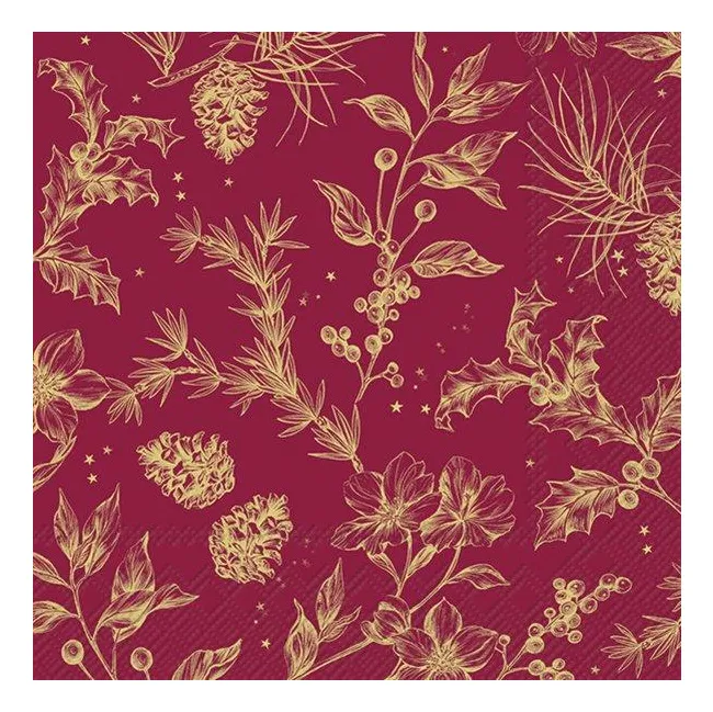 Serwetki 33x33cm Elodie Red 20szt.