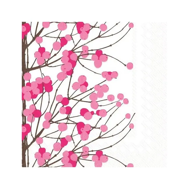 Serwetki 33x33cm Lumimarja White Pink 20szt.