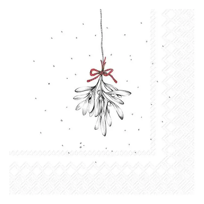 Serwetki 33x33cm Pure Mistletoe Black 20szt.