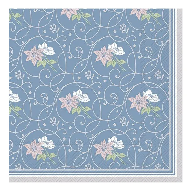Serwetki 33x33cm Tilley Blue Silver 20szt.