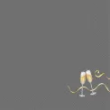 Serwetki 33x33cm Tiny Champagne Glass Grey 20szt. - 1