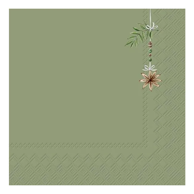 Serwetki 33x33cm Tiny Handmade Tag Green 20szt.
