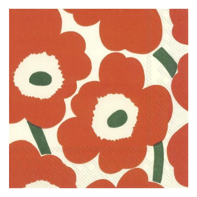 Serwetki 33x33cm Unikko Orange Green 20szt.