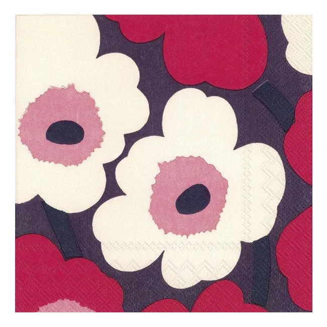 Serwetki 33x33cm Unikko Red Cream 20szt.
