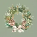 Serwetki 33x33cm Wreath of the Forest Green 20szt. - 1