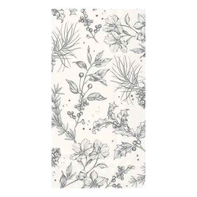 Serwetki 42x33cm Elodie  Cream Black 16szt.
