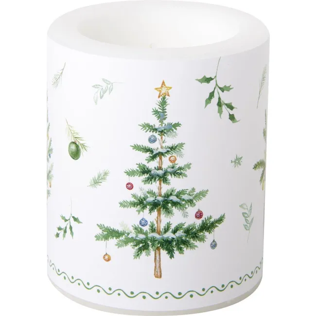 Świeczka 9x10cm Festive Holidays Green - 1