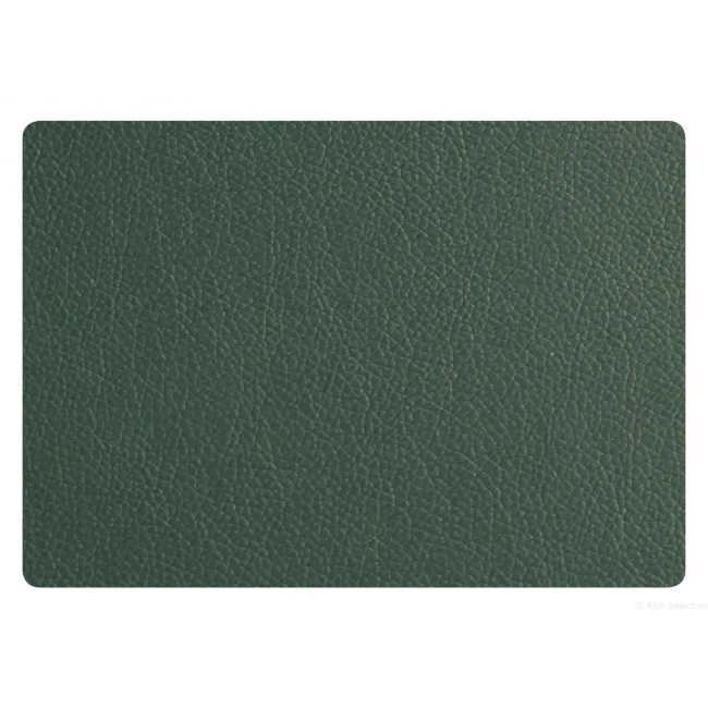 Leather Optic Placemat 46x33cm Dark Green Faux Leather