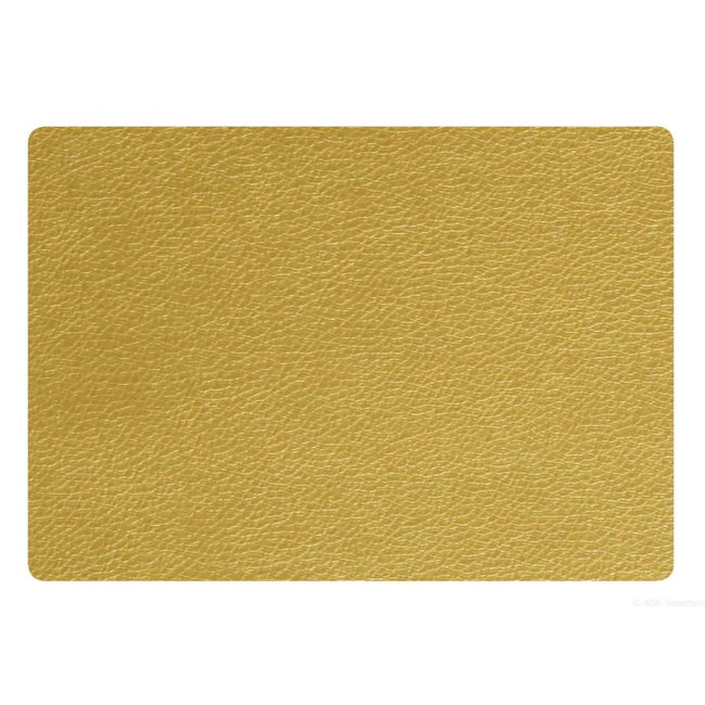 Leather Optic Placemat 46x33cm Gold Eco-Leather