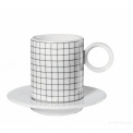 Memphis Espresso Cup with Saucer 100ml Grid - 1