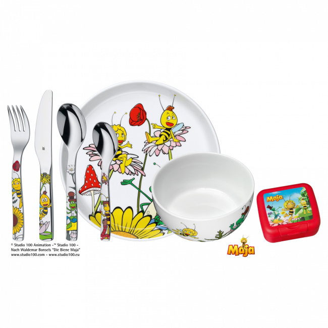 Maya the Bee Children's Dish Set 6 Pieces + Container - 1
