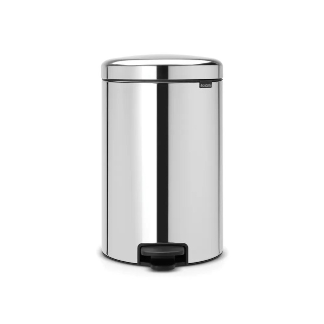 NewIcon Waste Bin 20L Polished Steel