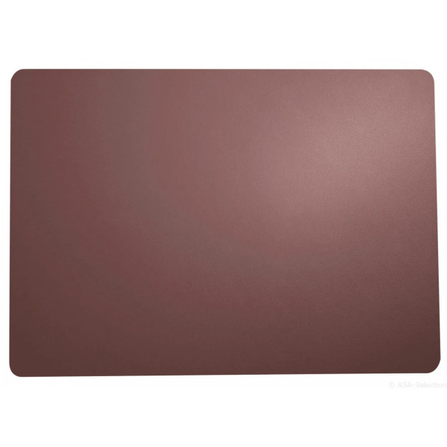 Leather Optic Placemat 46x33cm Plum
